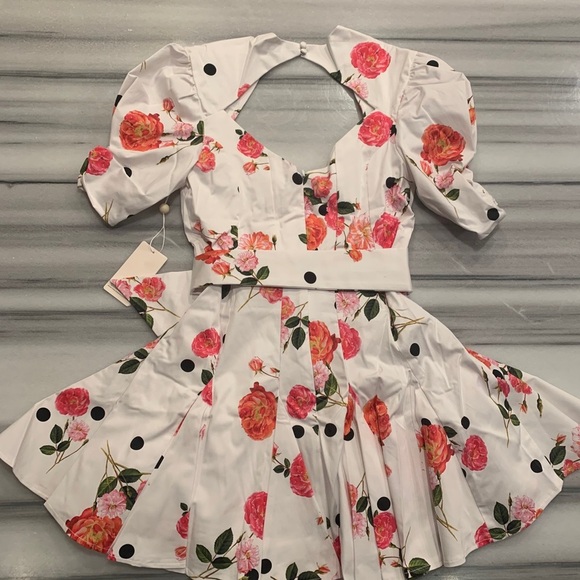 For Love And Lemons Pink Floral Mini Dress - Picture 10 of 11